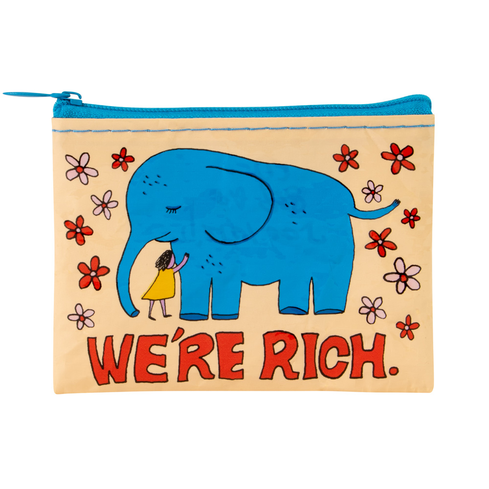 Blue Q Coin Purse: We're Rich