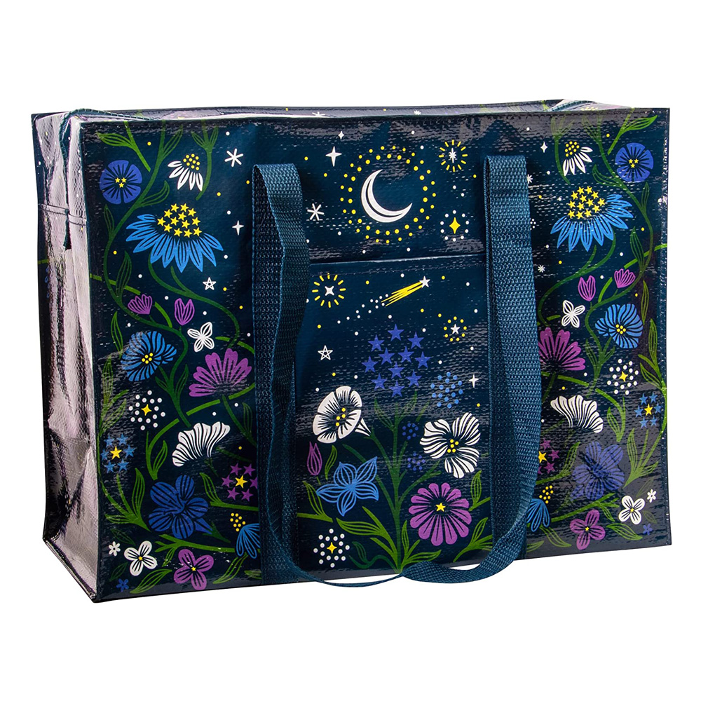 Blue Q Shoulder Tote: Starry Garden