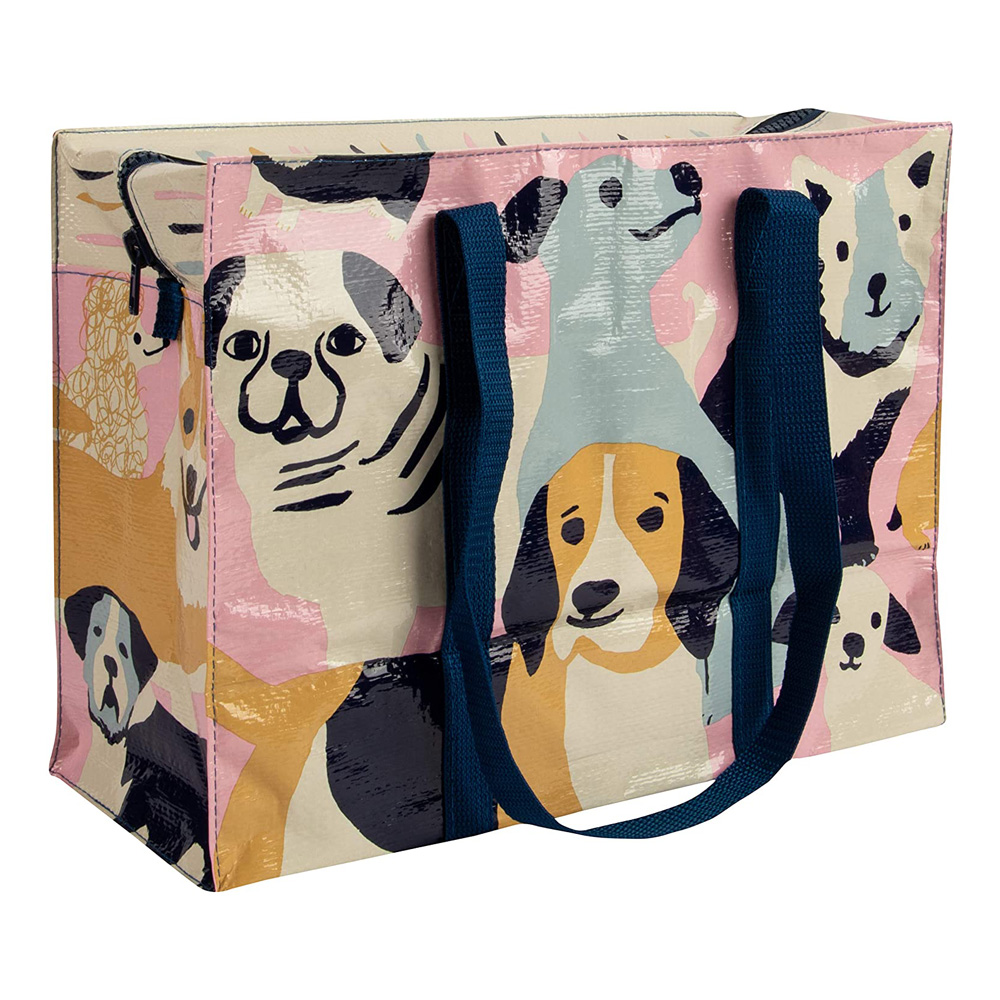 Blue Q Shoulder Tote: Happy Dogs