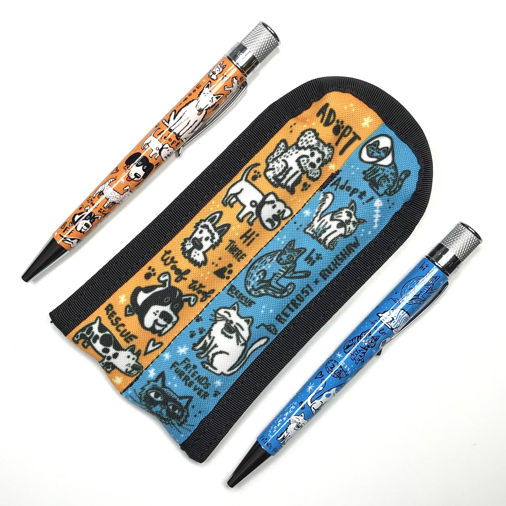 Retro 51 x Rickshaw 2 Pen Sleeve Dog/Cat Resc