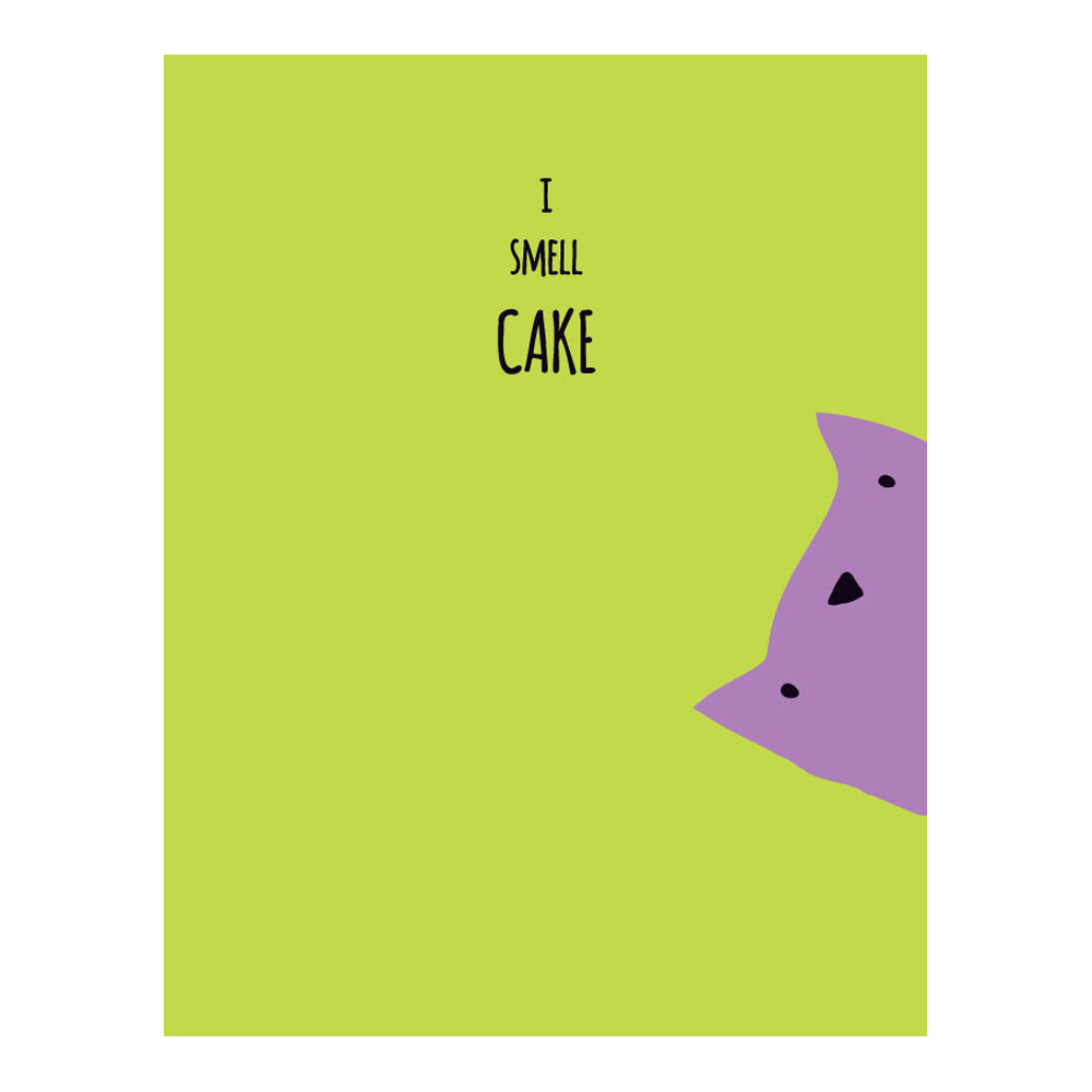 Great Arrow Birthday Card: I Smell Cake