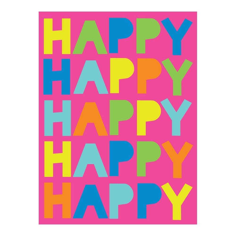 Great Arrow Birthday Card: Happy Happy Happy