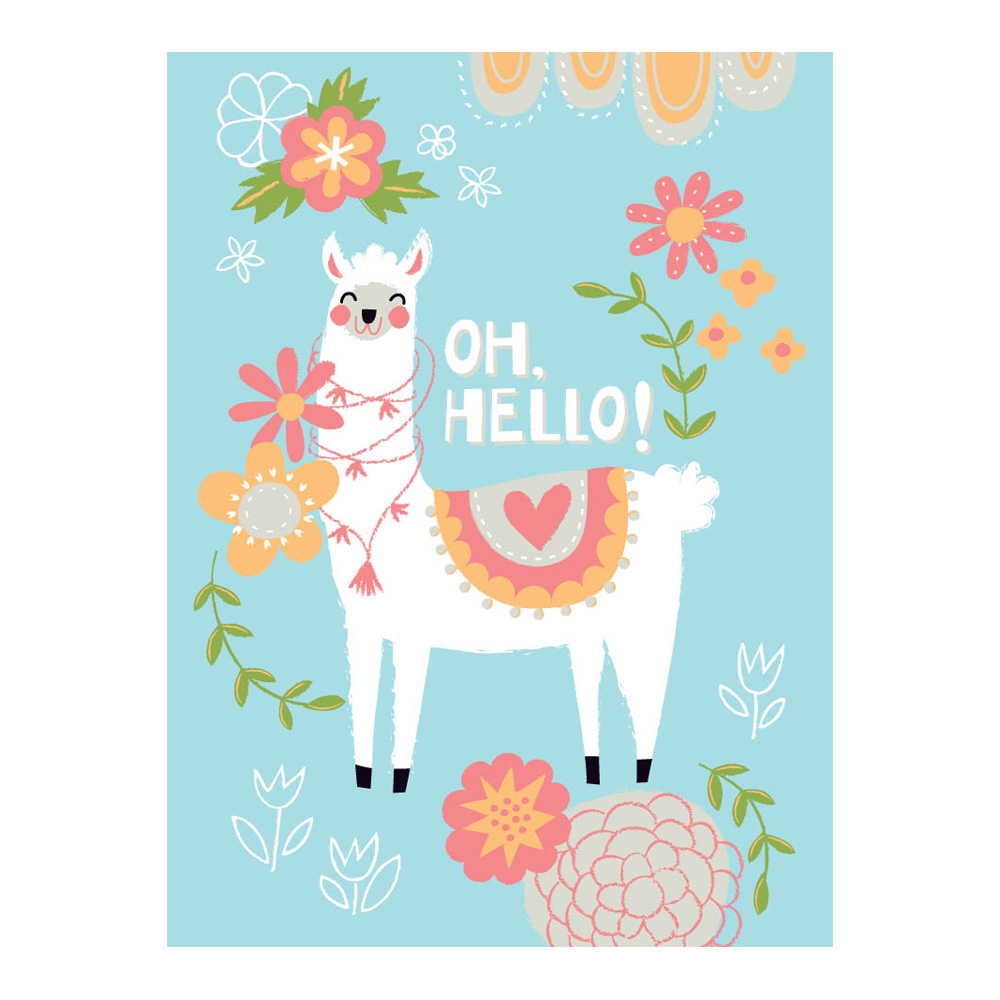 Great Arrow Card: Oh Hello Llama (Blank)