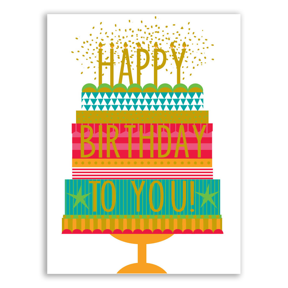 Great Arrow Birthday Card: Confetti Cake