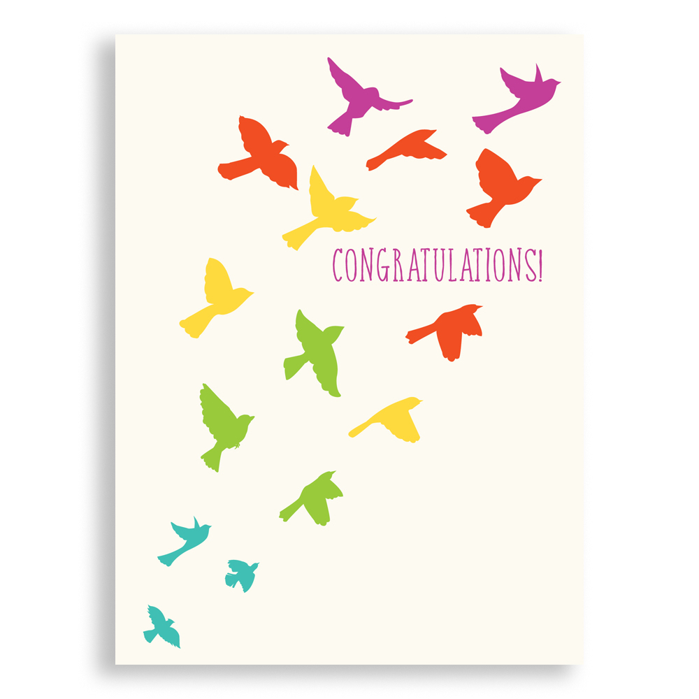 Great Arrow Card: Rainbow Dove Congratulation