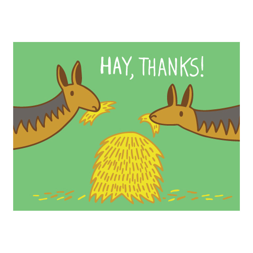 Great Arrow Card: Hay Thanks!