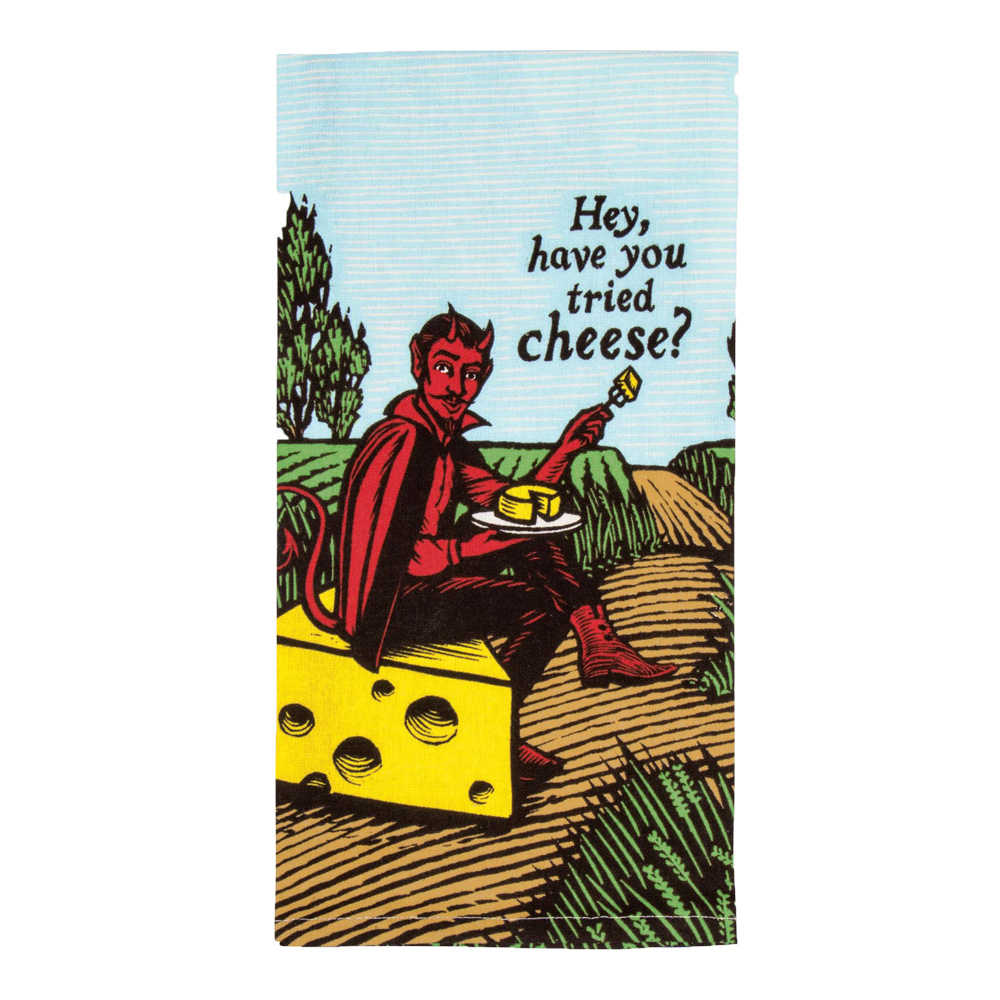 Blue Q Dish Towel: Have You Tried Cheese?