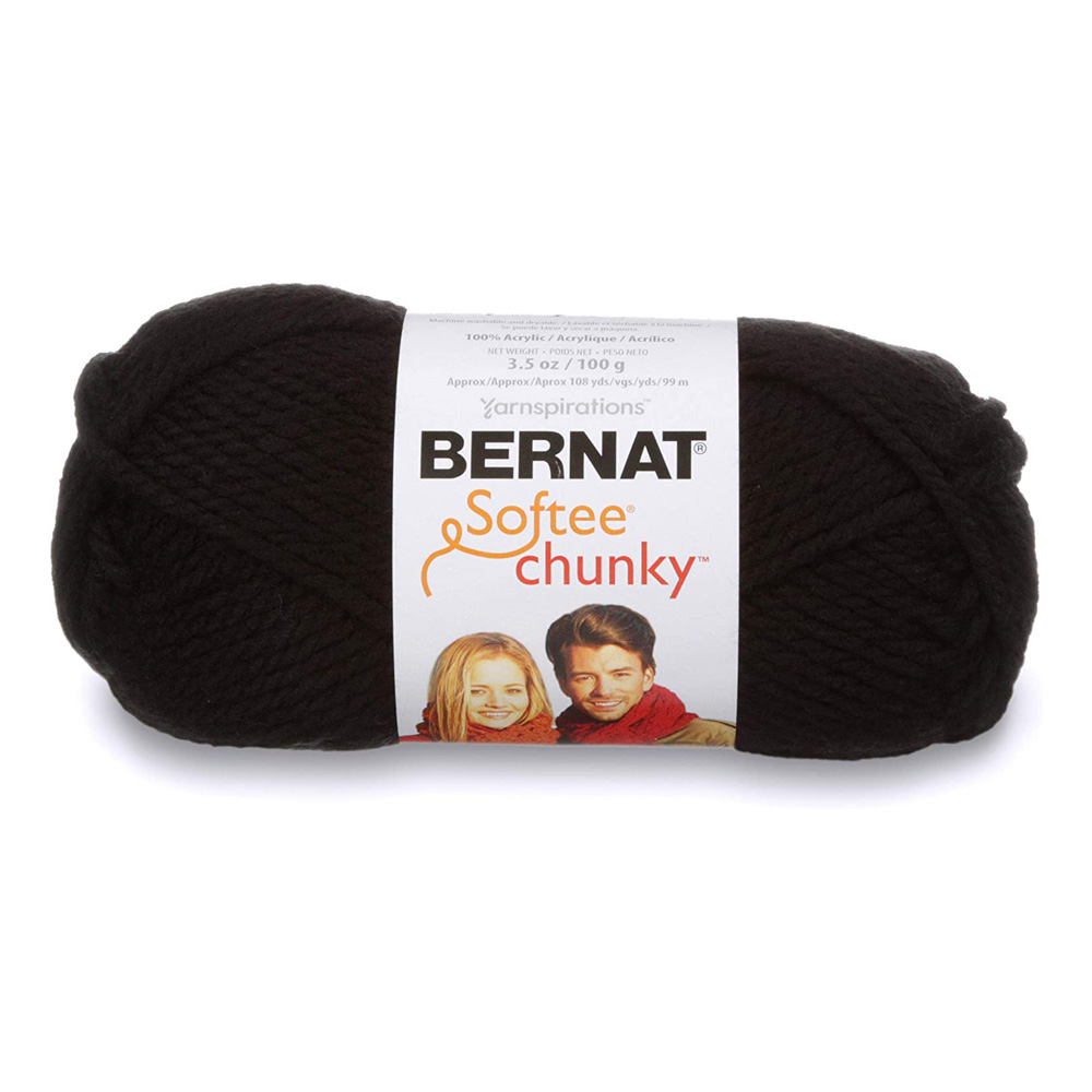 Bernat Softee Chunky Yarn Black