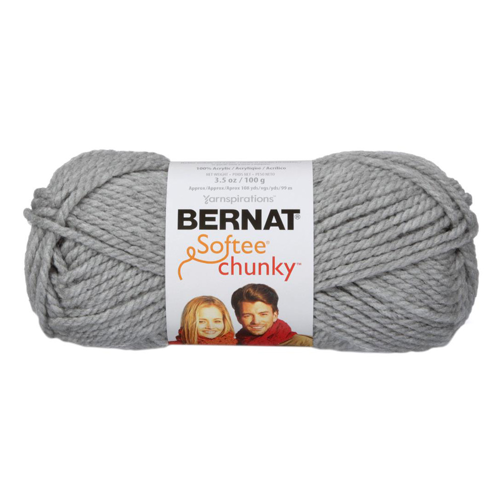 Bernat Softee Chunky Yarn Gray Heather