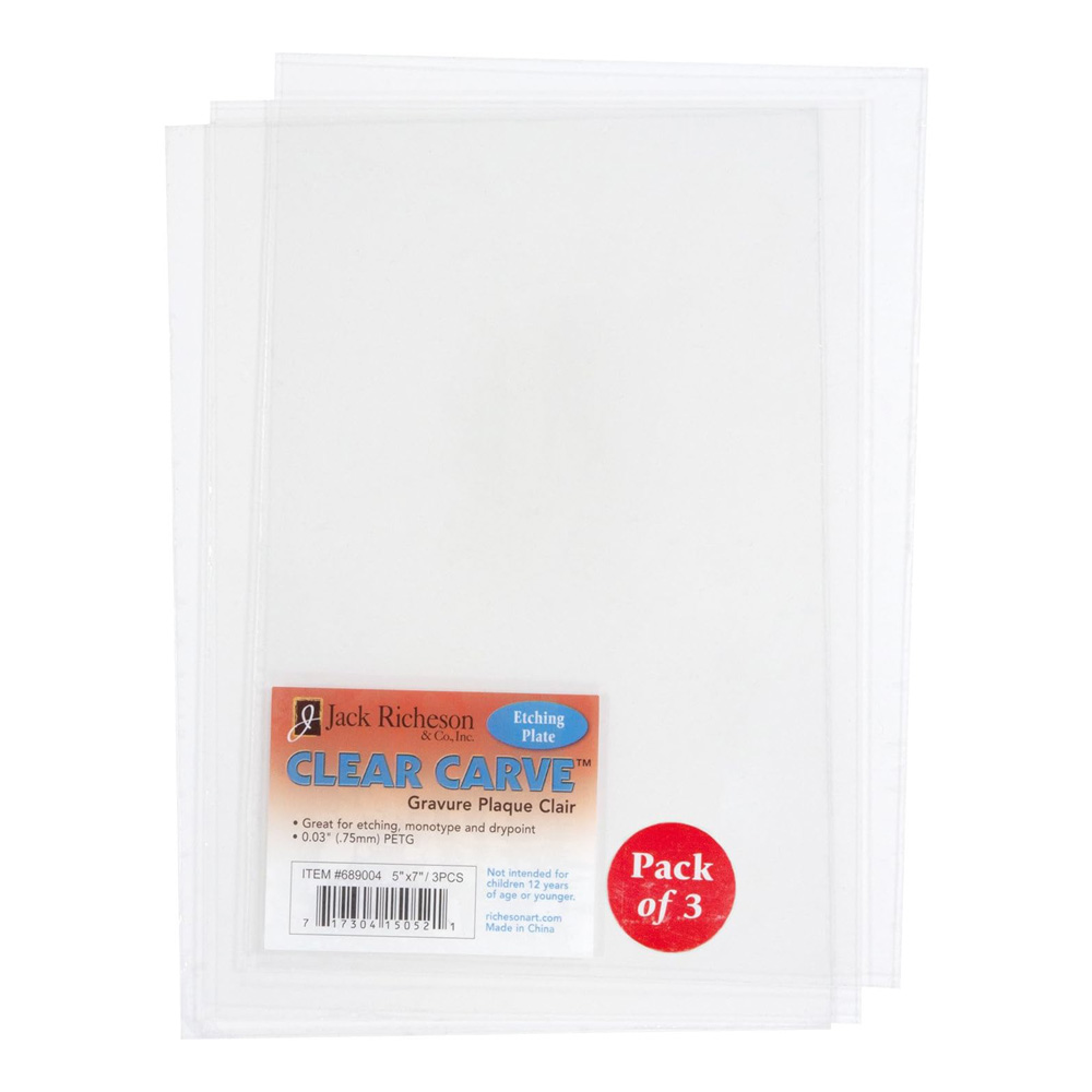 Clear Carve PETG Etching Plate 5x7 3/Pk