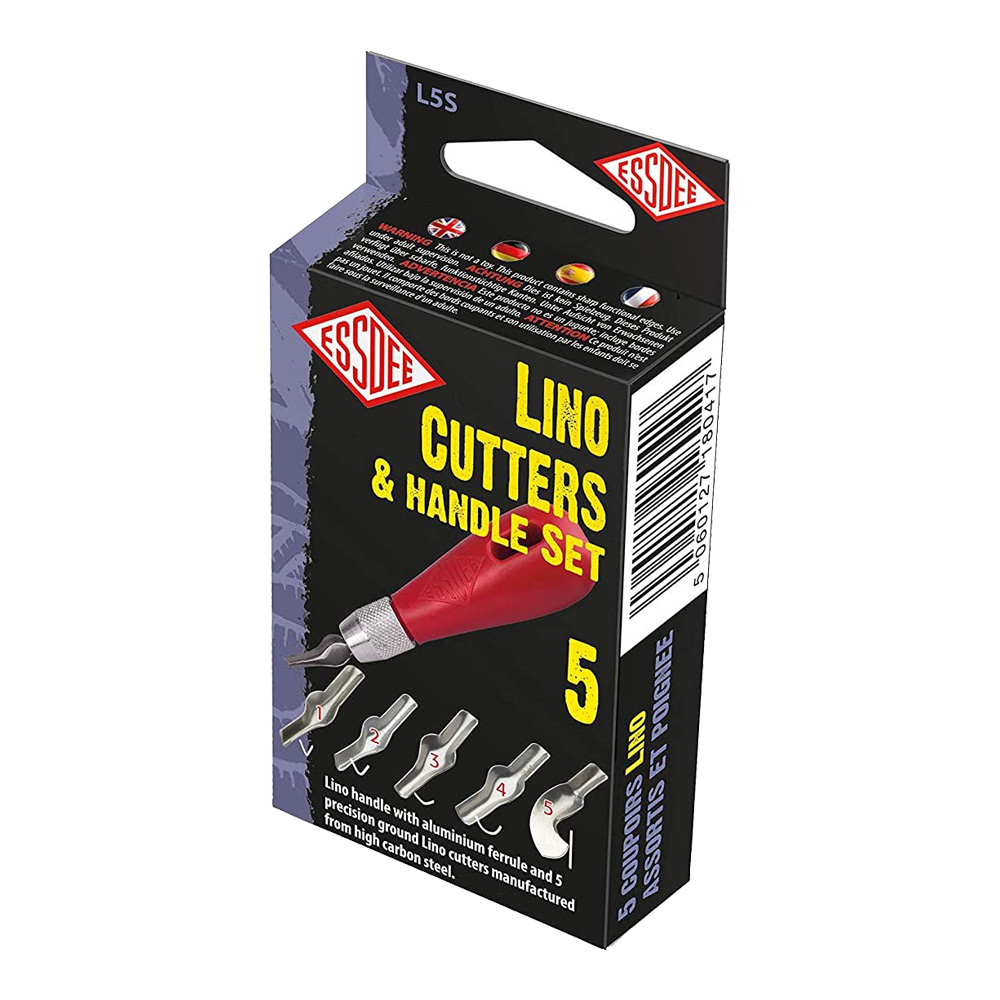 Essdee Lino Cutter Set: Handle and 5 Cutters