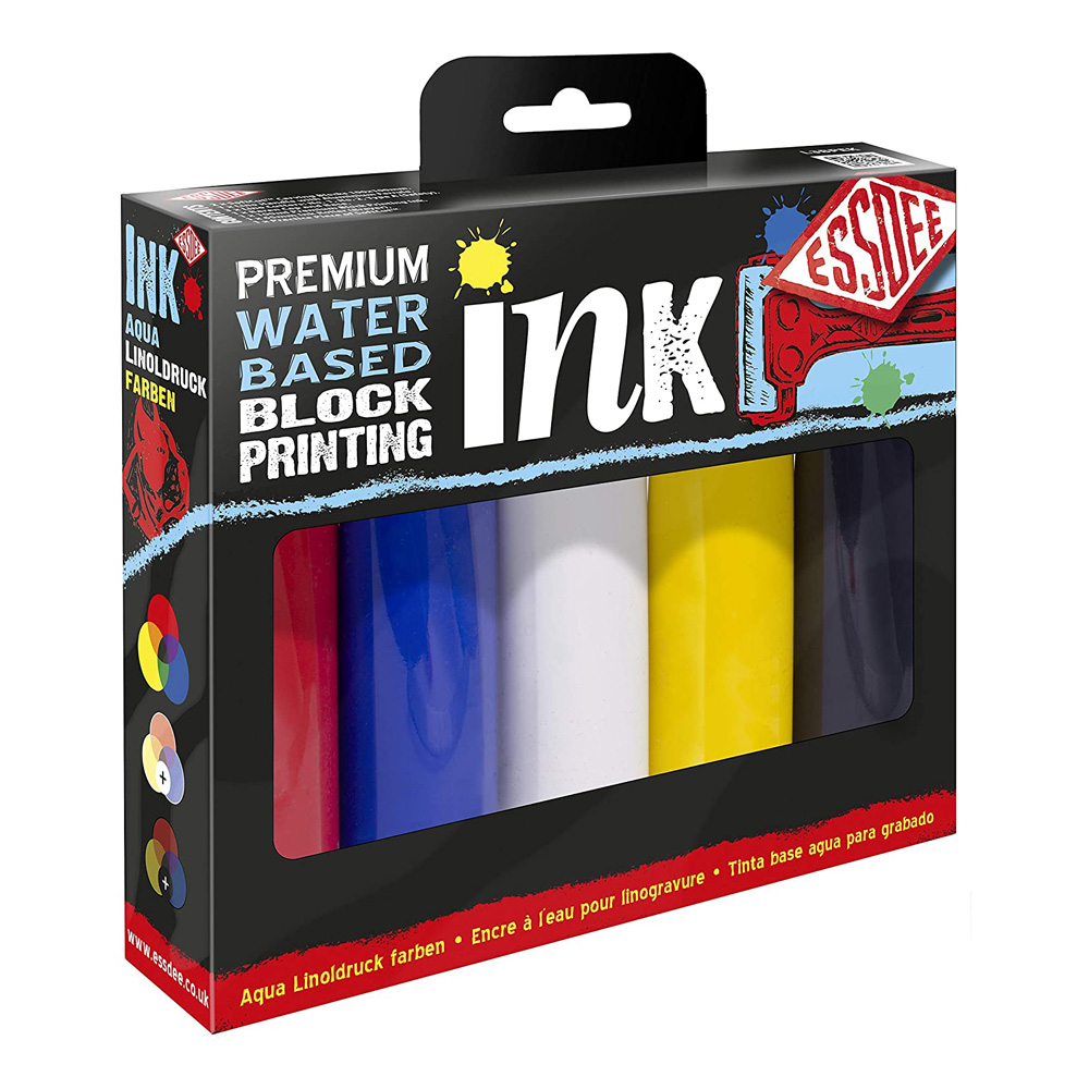 Essdee Block Print Ink 5-tube Primary Set