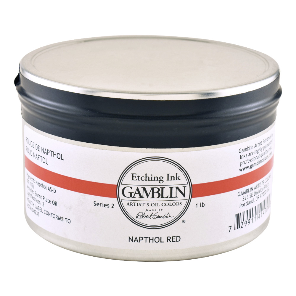 Gamblin Etching Ink Napthol Red 1 Lb