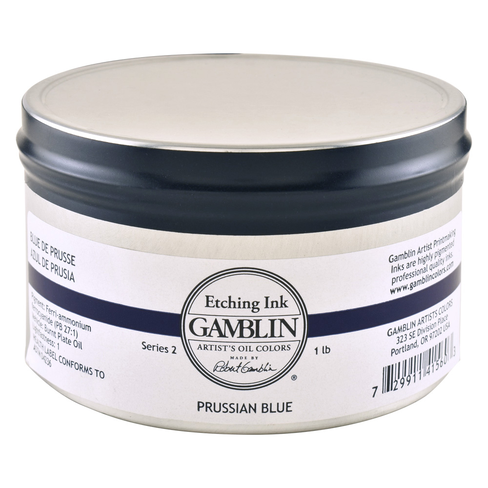 Gamblin Etching Ink Prussian Blue 1 Lb