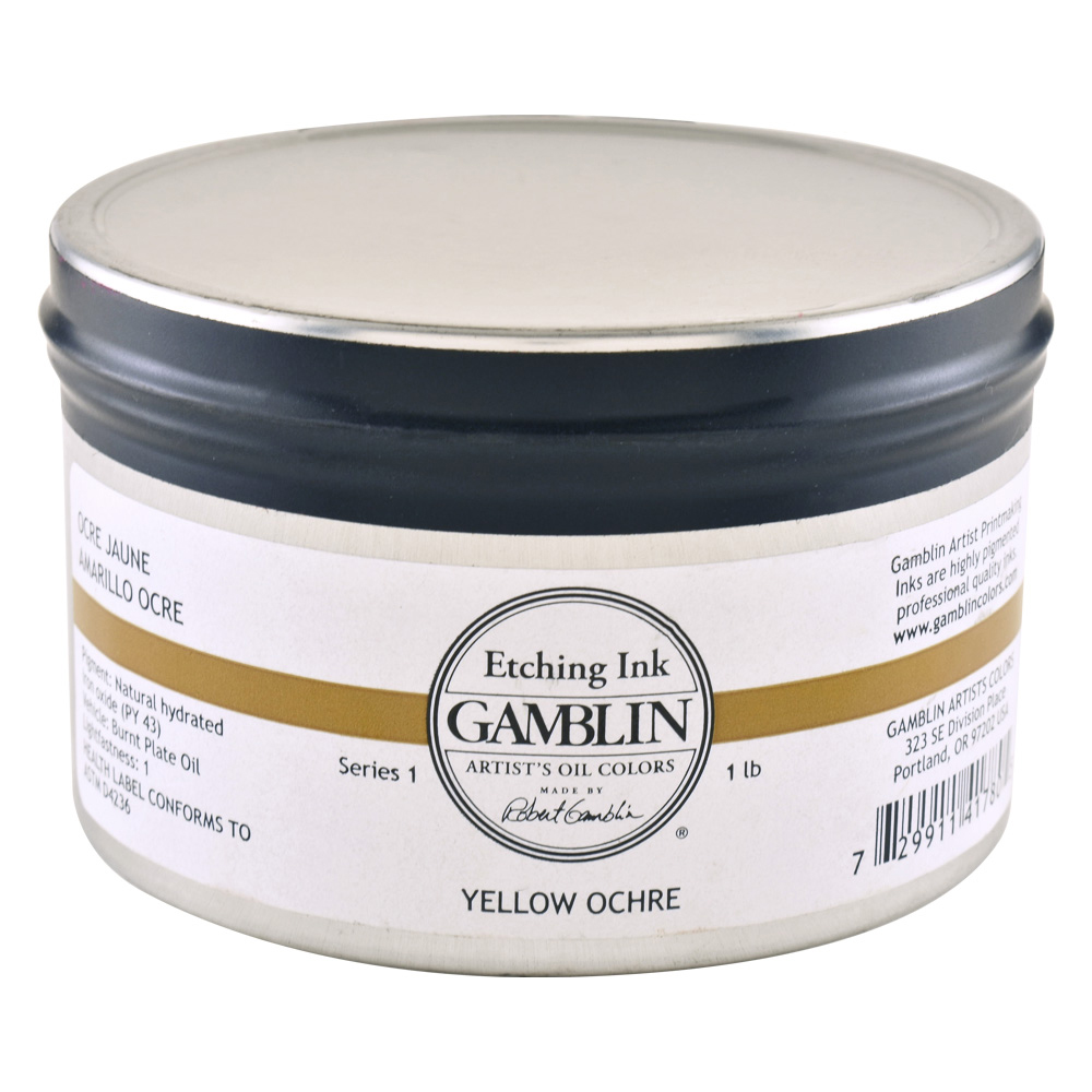 Gamblin Etching Ink Yellow Ochre 1 Lb