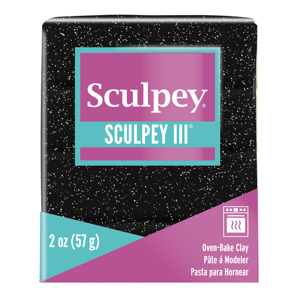 Sculpey III Black Glitter 541