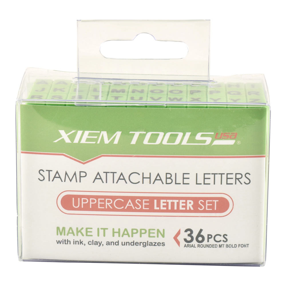 36pcs Alphabet Stamps Set for Clay Number Stamps Set for 