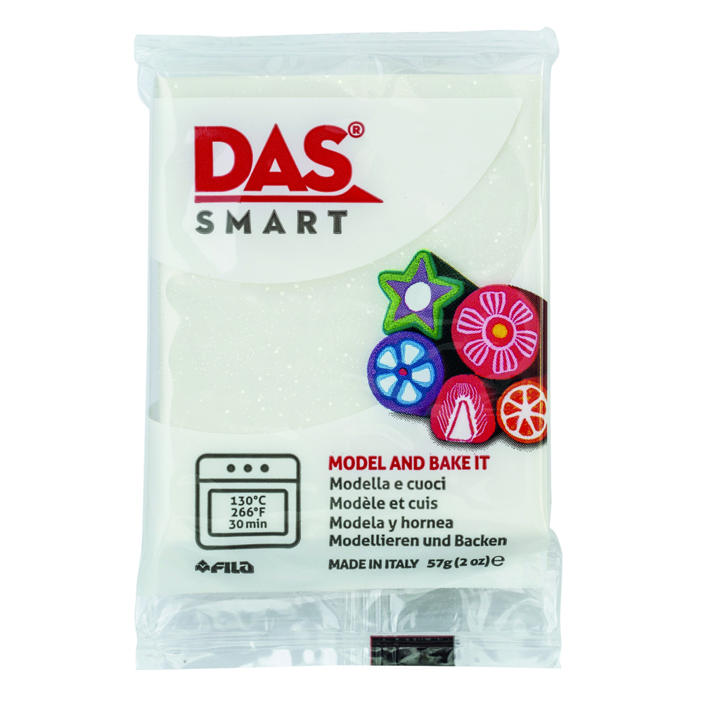 DAS Smart Clay 2oz White Glitter