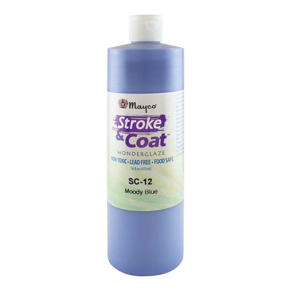 Mayco Stroke & Coat Glaze Pint Moody Blue