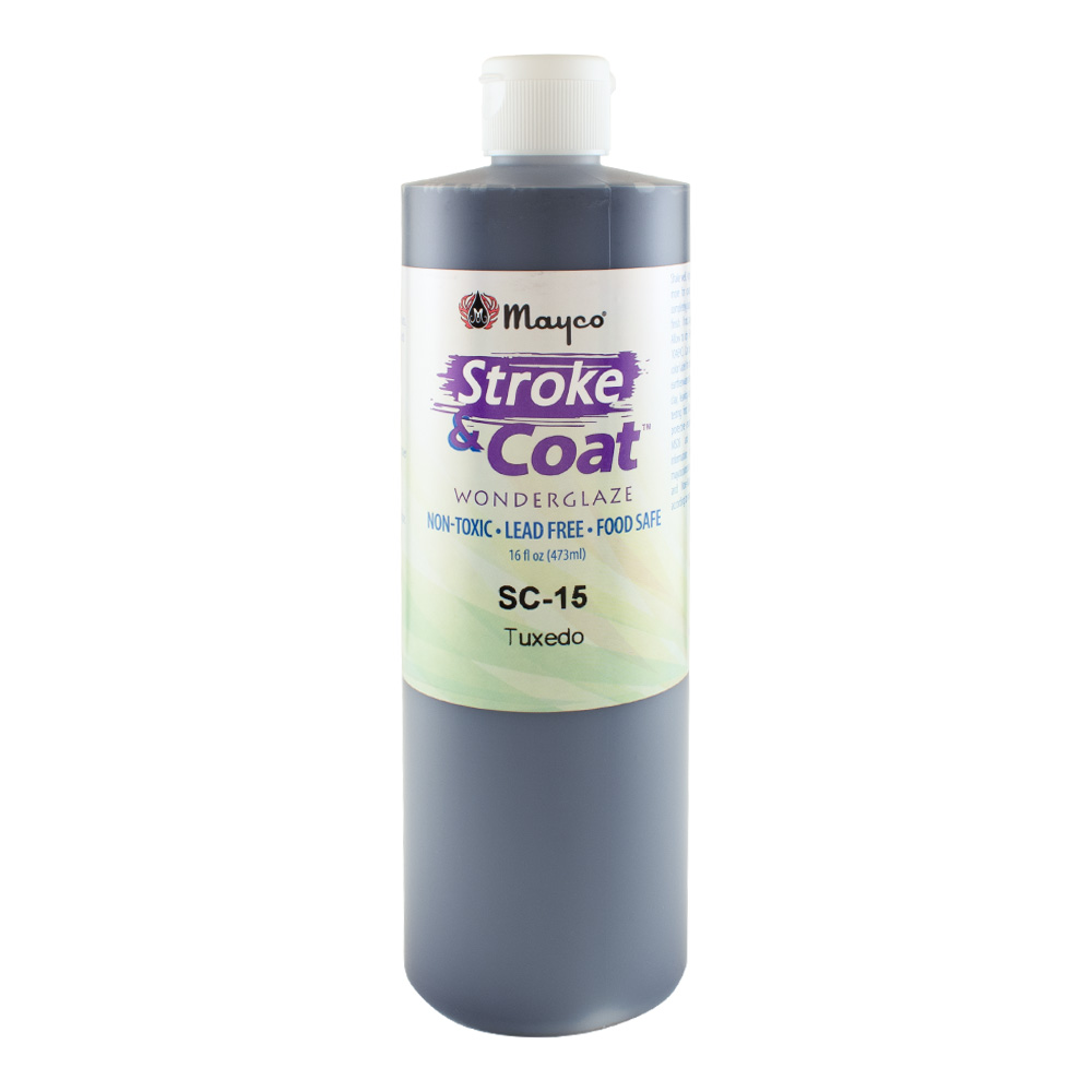 Mayco Stroke & Coat Glaze Pint Tuxedo