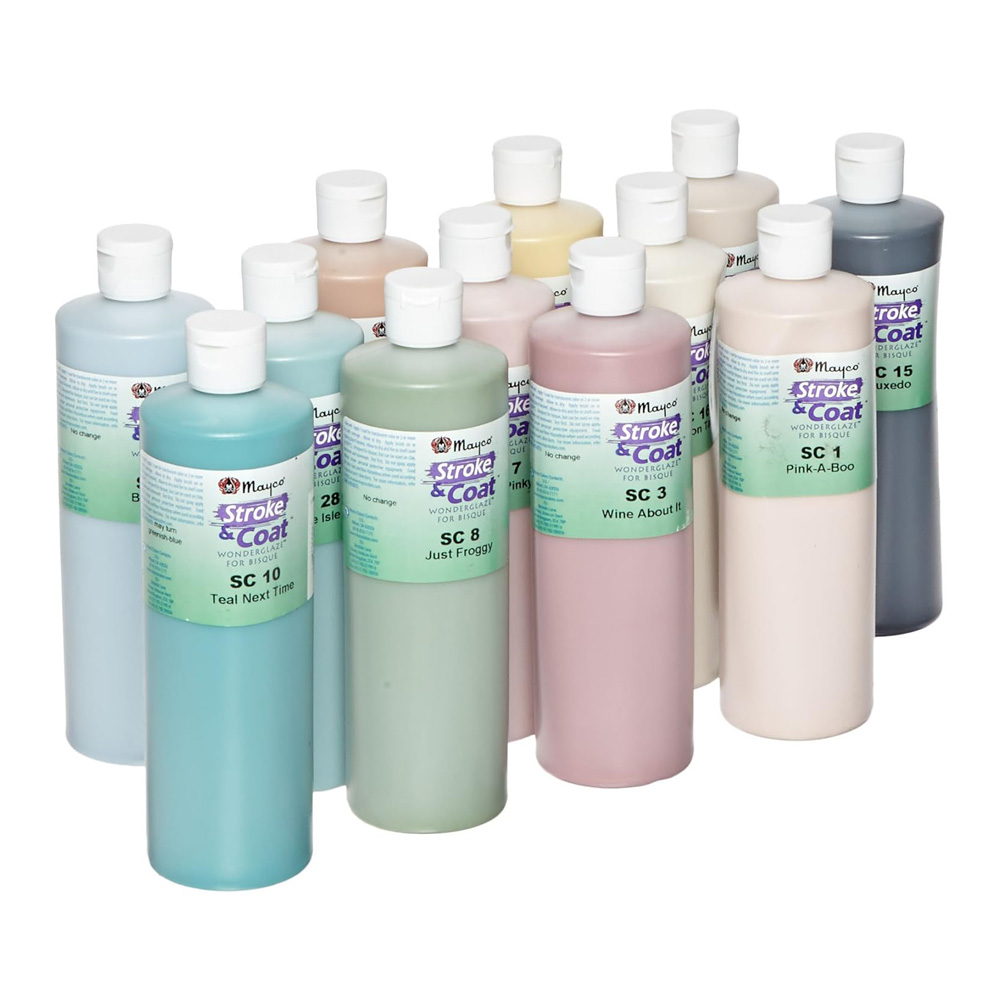 Mayco Stroke & Coat Glaze 12-Color Kit #2 2oz