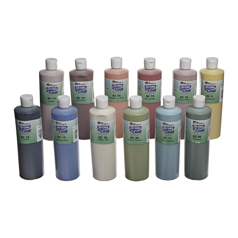 Mayco Stroke & Coat Glaze 12-Color Pint Kit 1