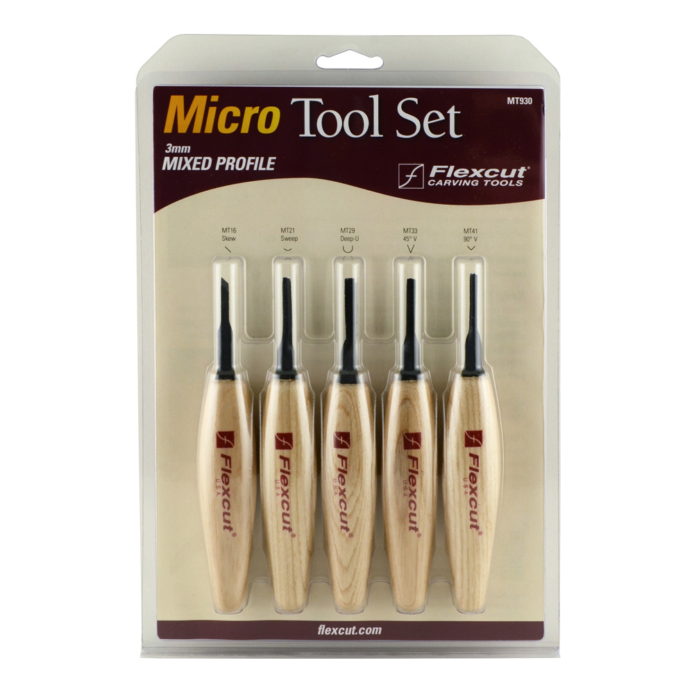 Flexcut 5 pc Mixed Profile Micro Tool Set - 3