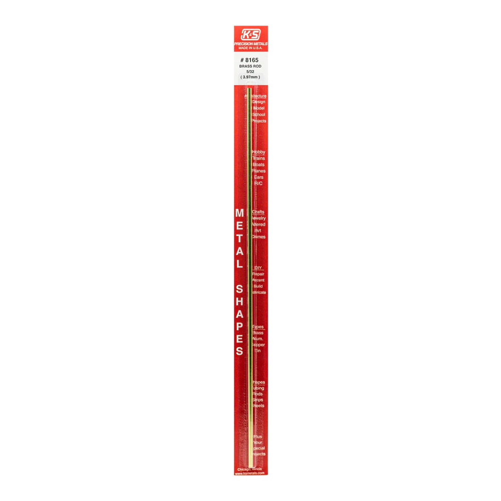 12In Solid Brass Rod 5/32 Inch Diameter