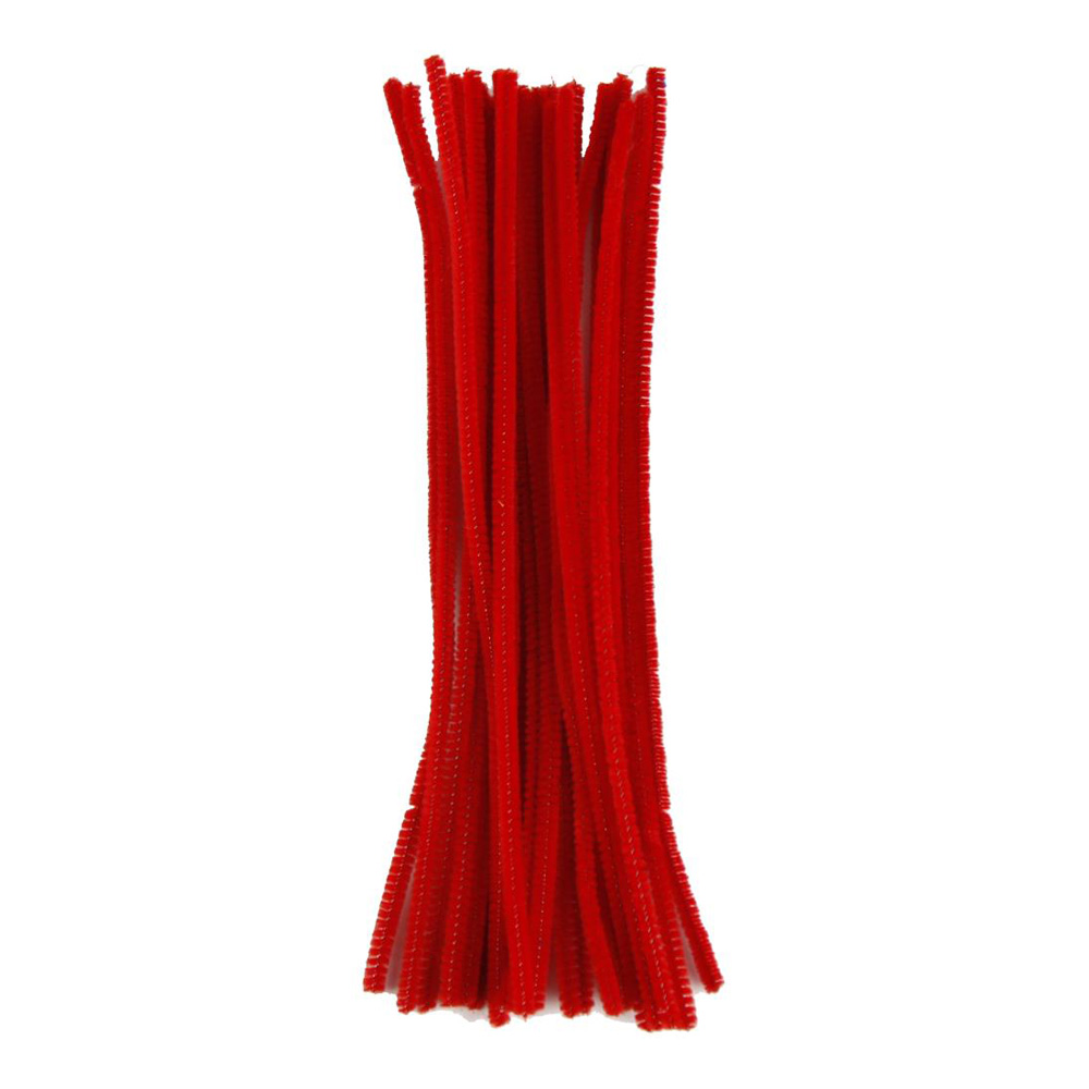 Red Chenille Stems/Pipe Cleaners 25/Pkg