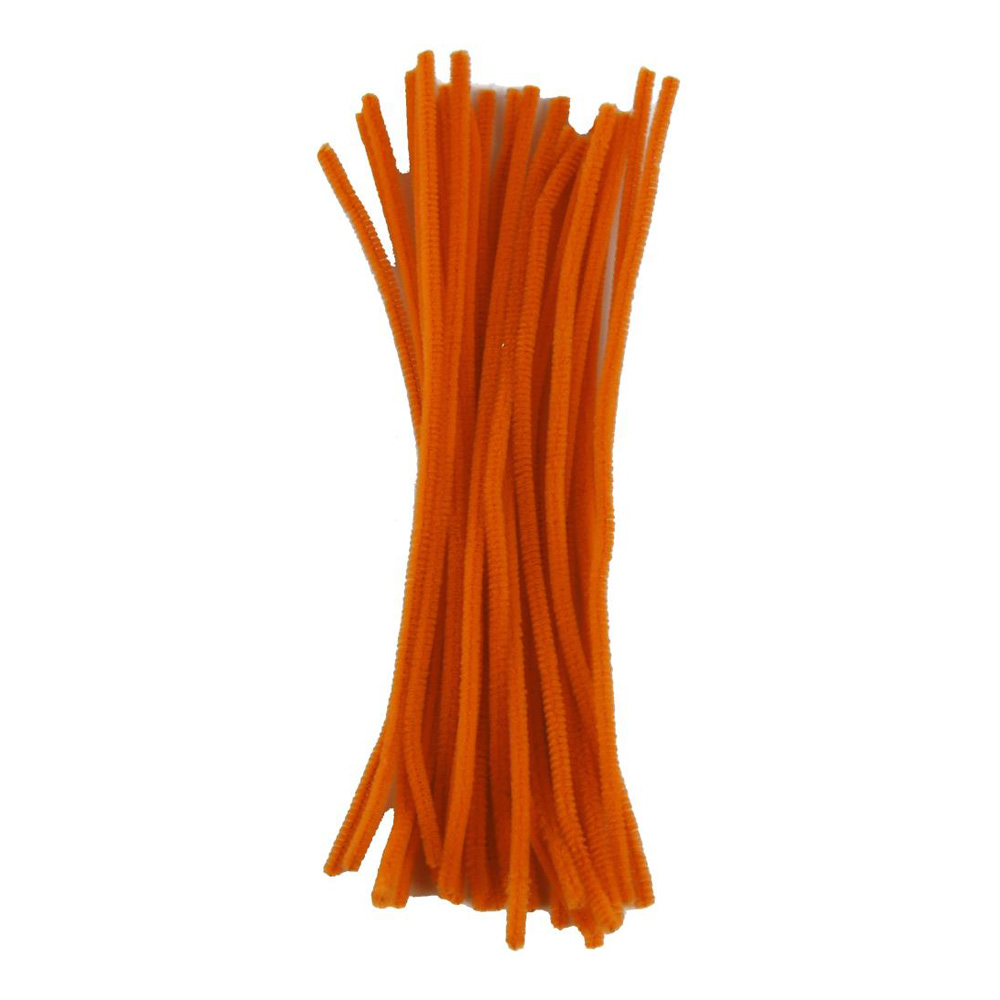 Orange Chenille Stems/Pipe Cleaners 25/Pkg