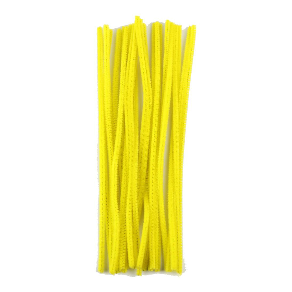 Yellow Chenille Stems/Pipe Cleaners 25/Pkg