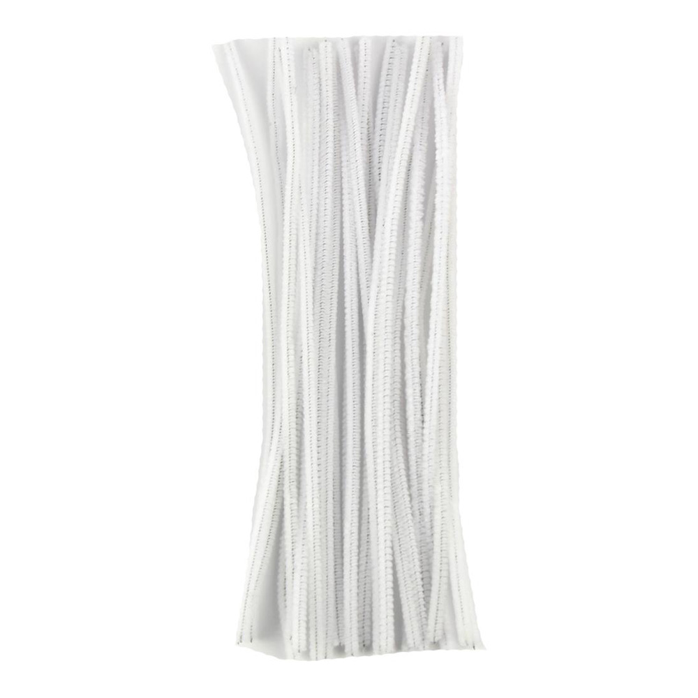 White Chenille Stems/Pipe Cleaners 25/Pkg