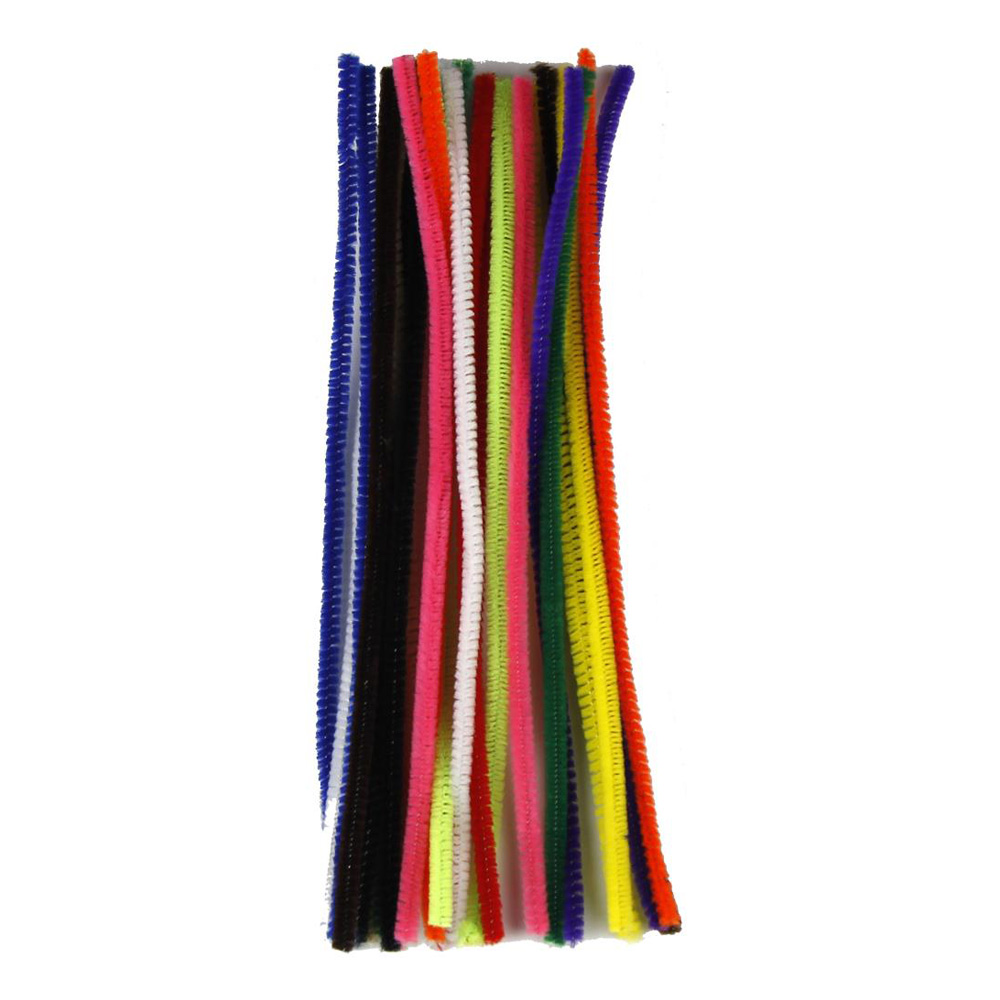 Assorted Chenille Stems/Pipe Cleaners 25/Pkg