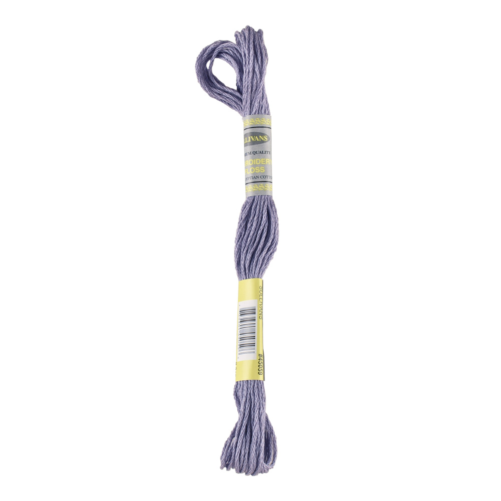 Six Strand Embroidery Floss Light Steel Gray