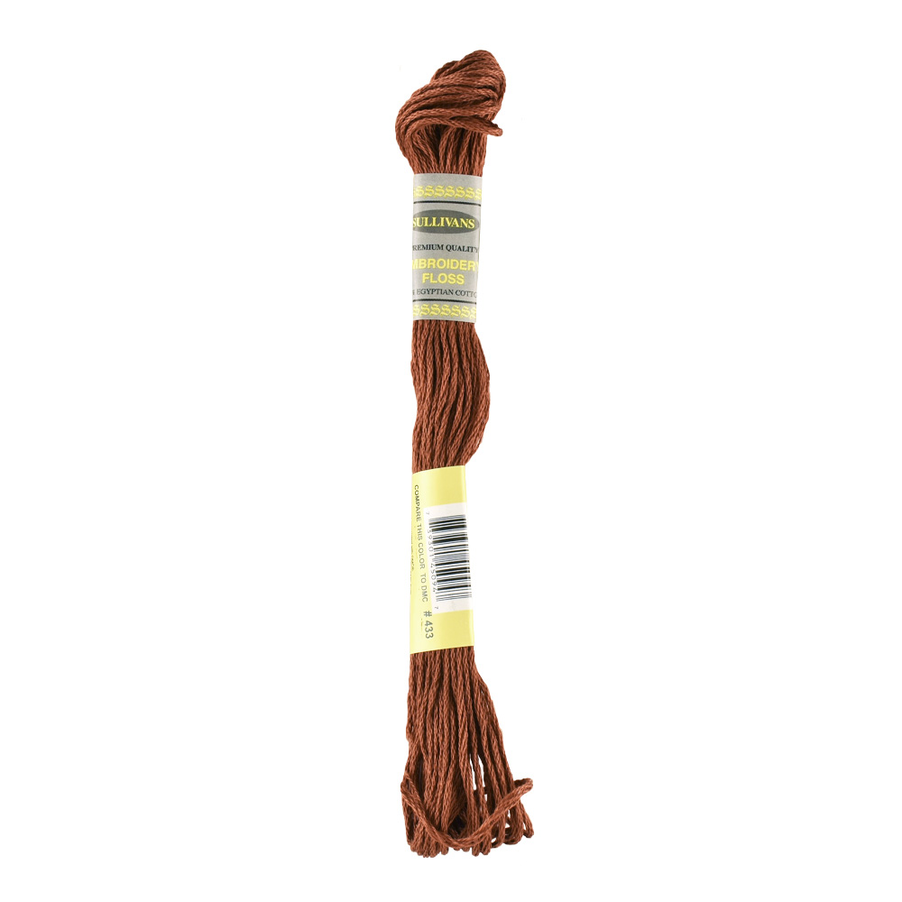 Six Strand Embroidery Floss Medium Brown