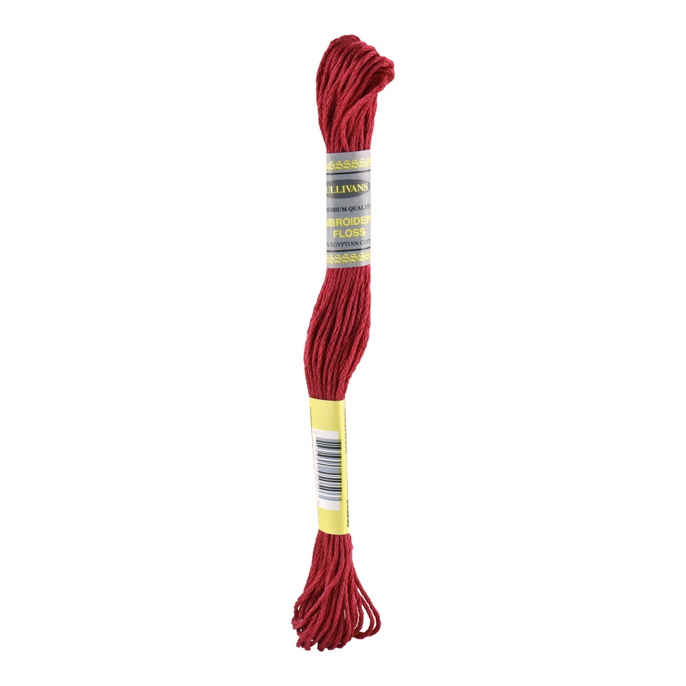 Six Strand Embroidery Floss Medium Red