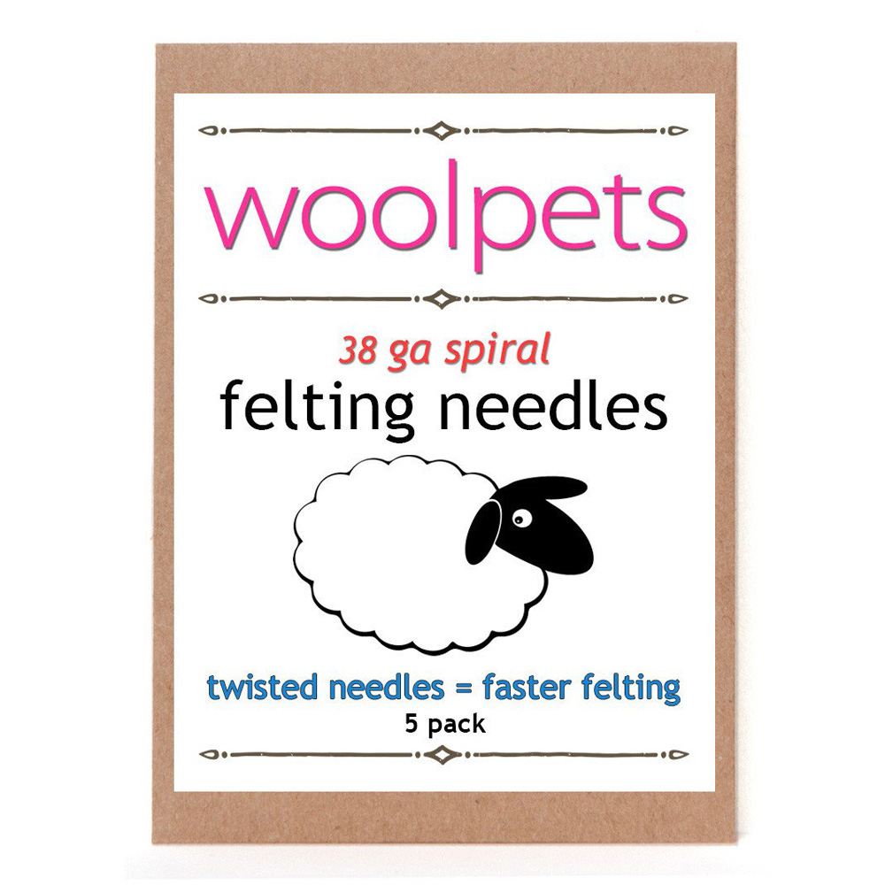 Woolpets Felting Needles 38ga Spiral 5/Pk