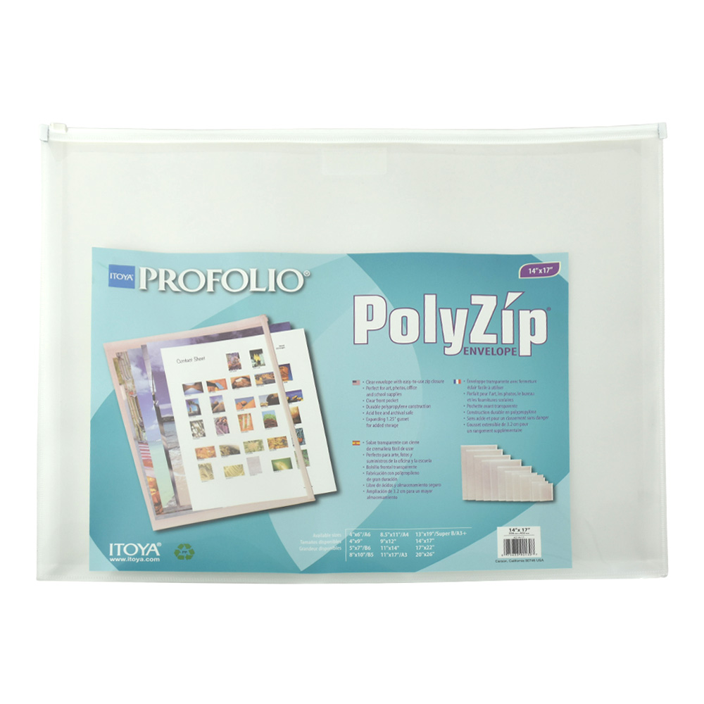 Itoya Polyzip Art & Photo Envelope 14 X 17