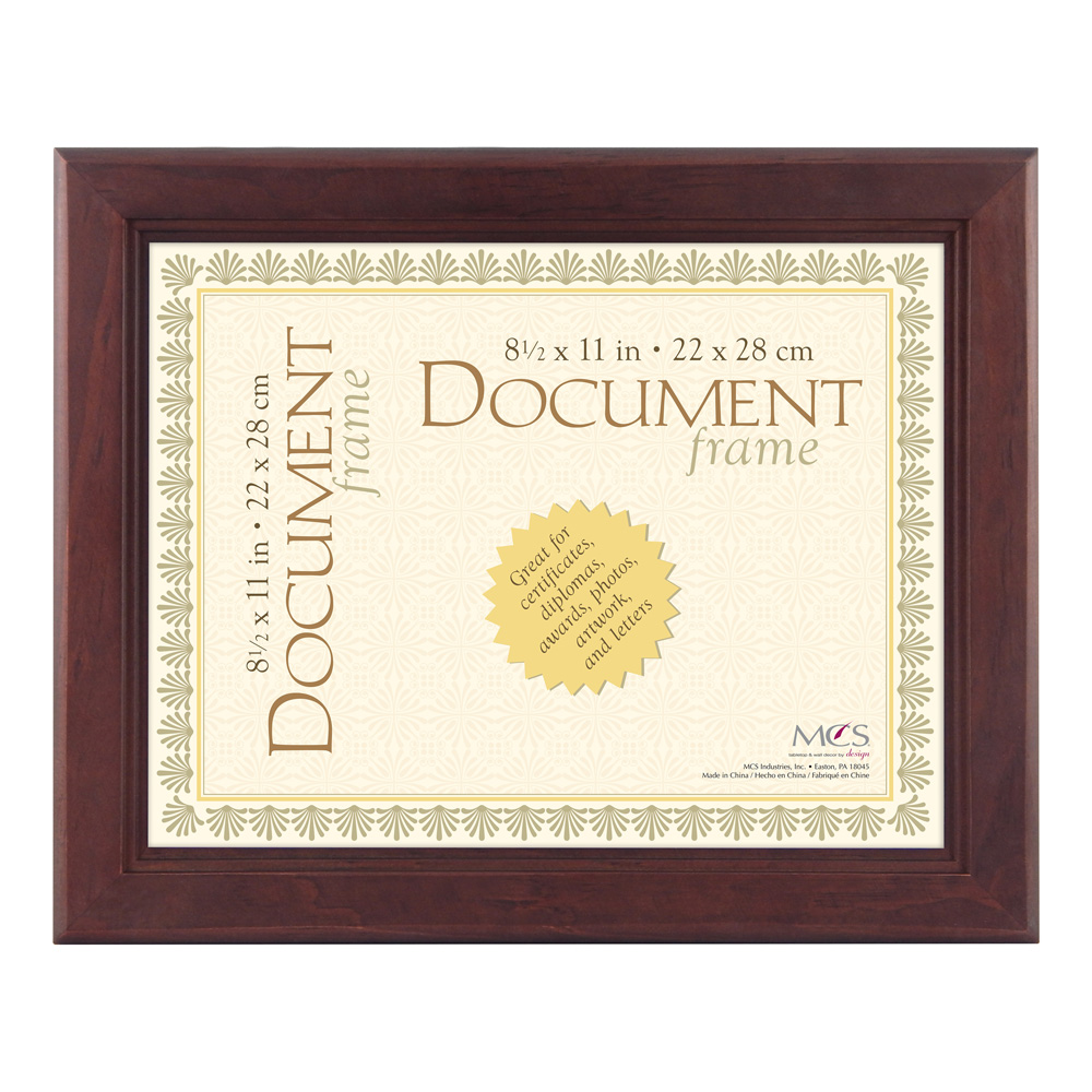 MCS Document Frame Step Walnut 8.5X11