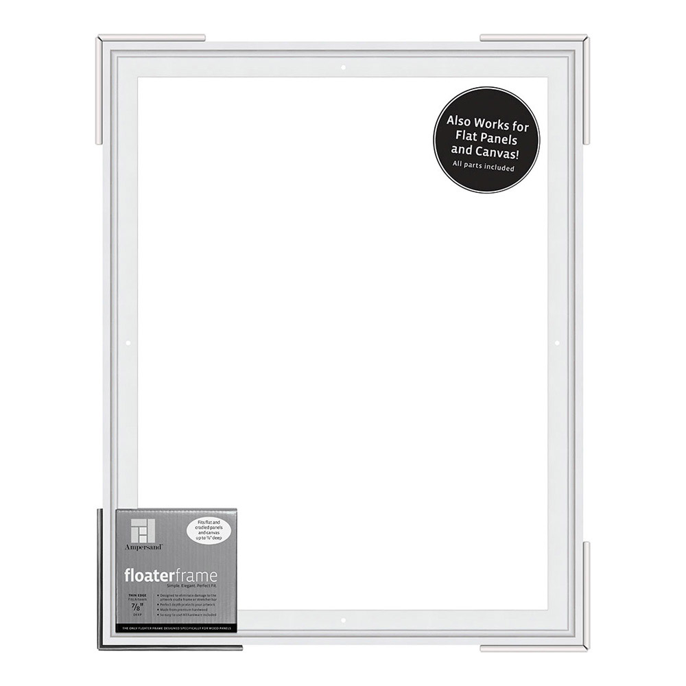 Ampersand Float Frame 7/8In Thin 16X20 White