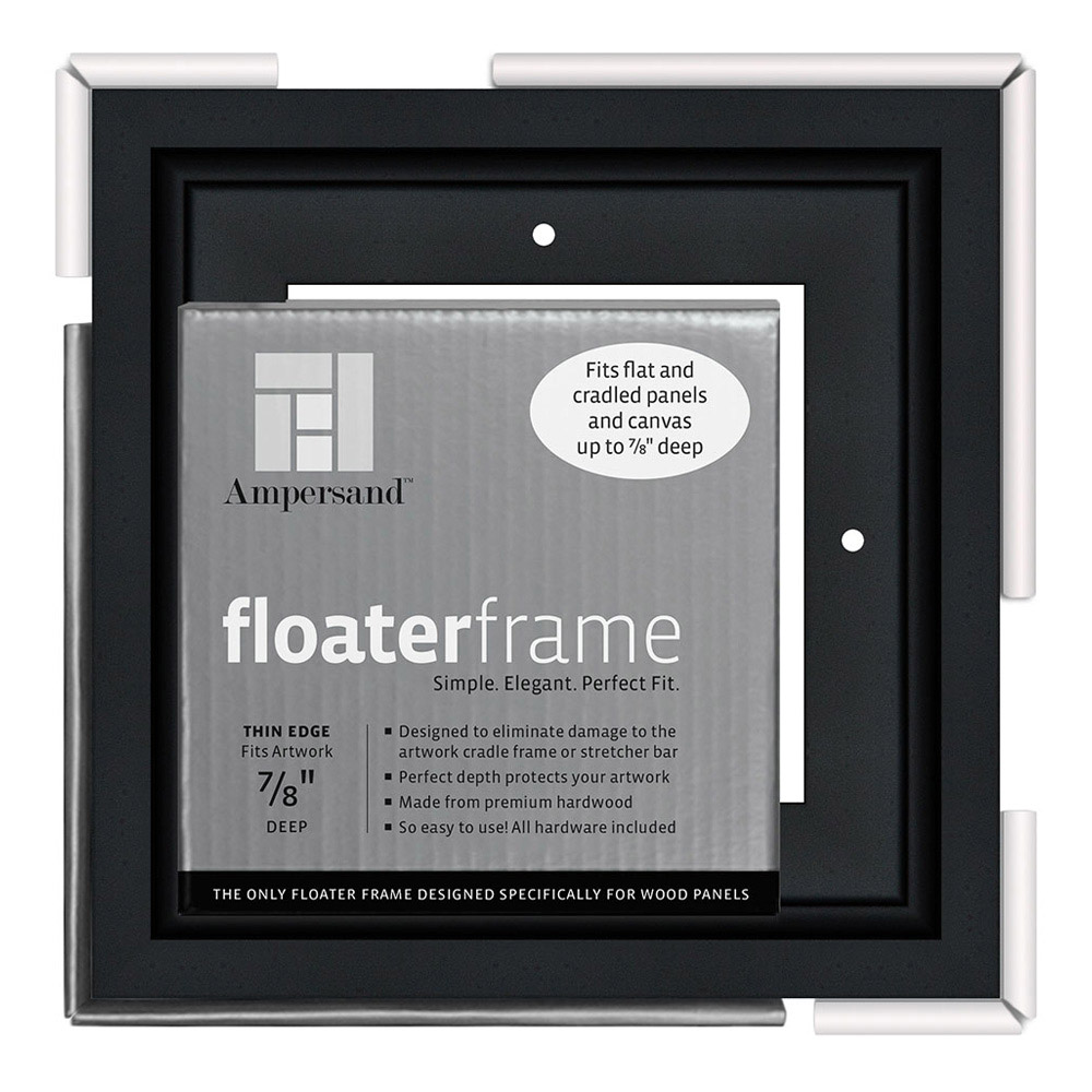 Ampersand Float Frame 7/8In Thin 6X6 Black