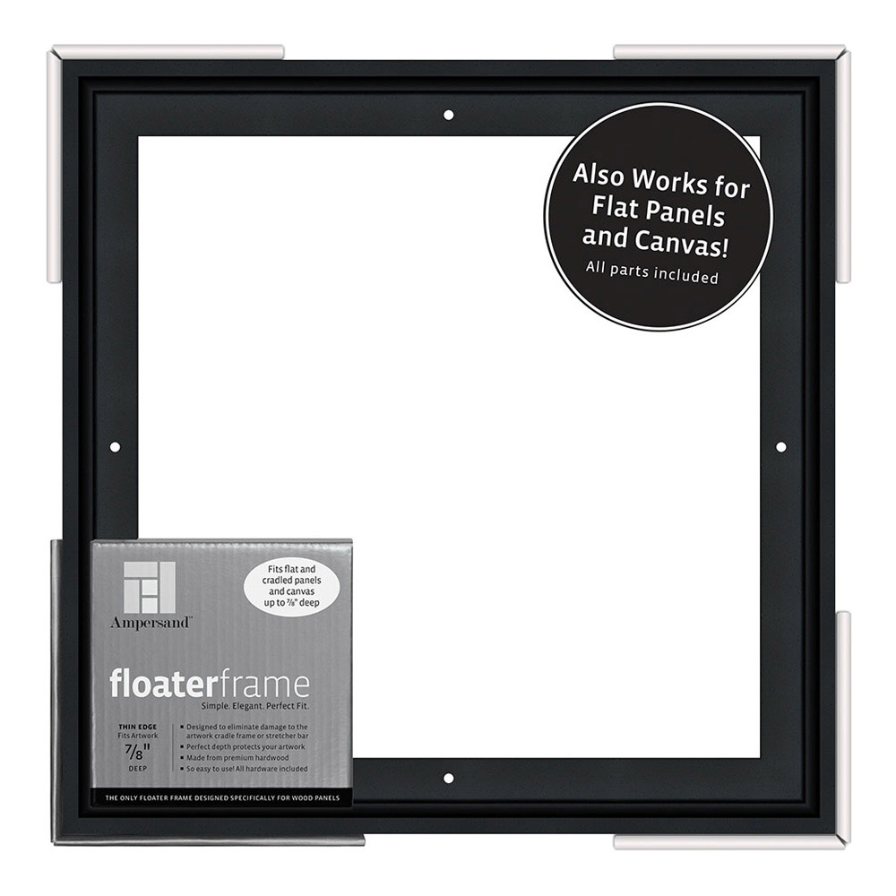 Ampersand Float Frame 7/8In Thin 12X12 Black