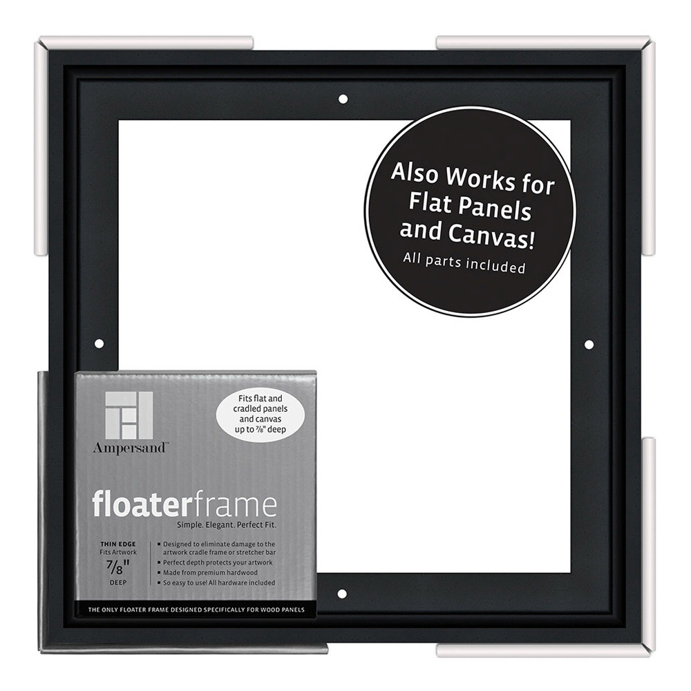 Ampersand Float Frame 7/8In Thin 10X10 Black