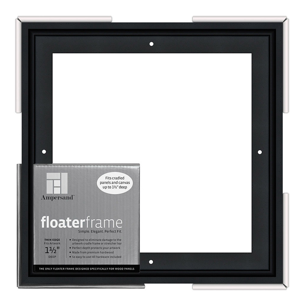 Ampersand Float Frame 1.5In Thin 10X10 Black