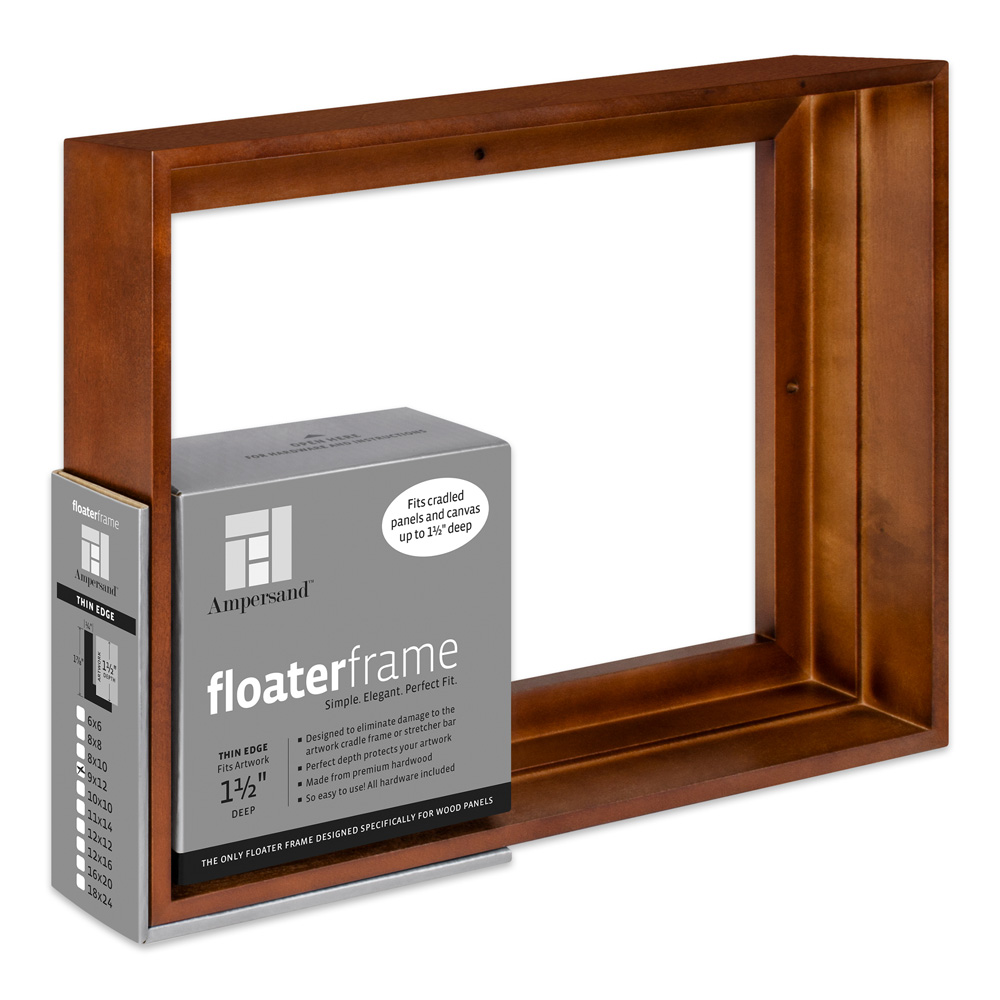 Ampersand Float Frame 1.5in Thin 9x12 Walnut