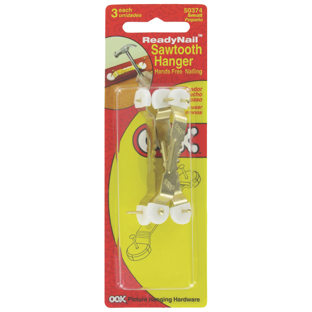 Ook Ready Nail Sawtooth Hanger Small Pk/3