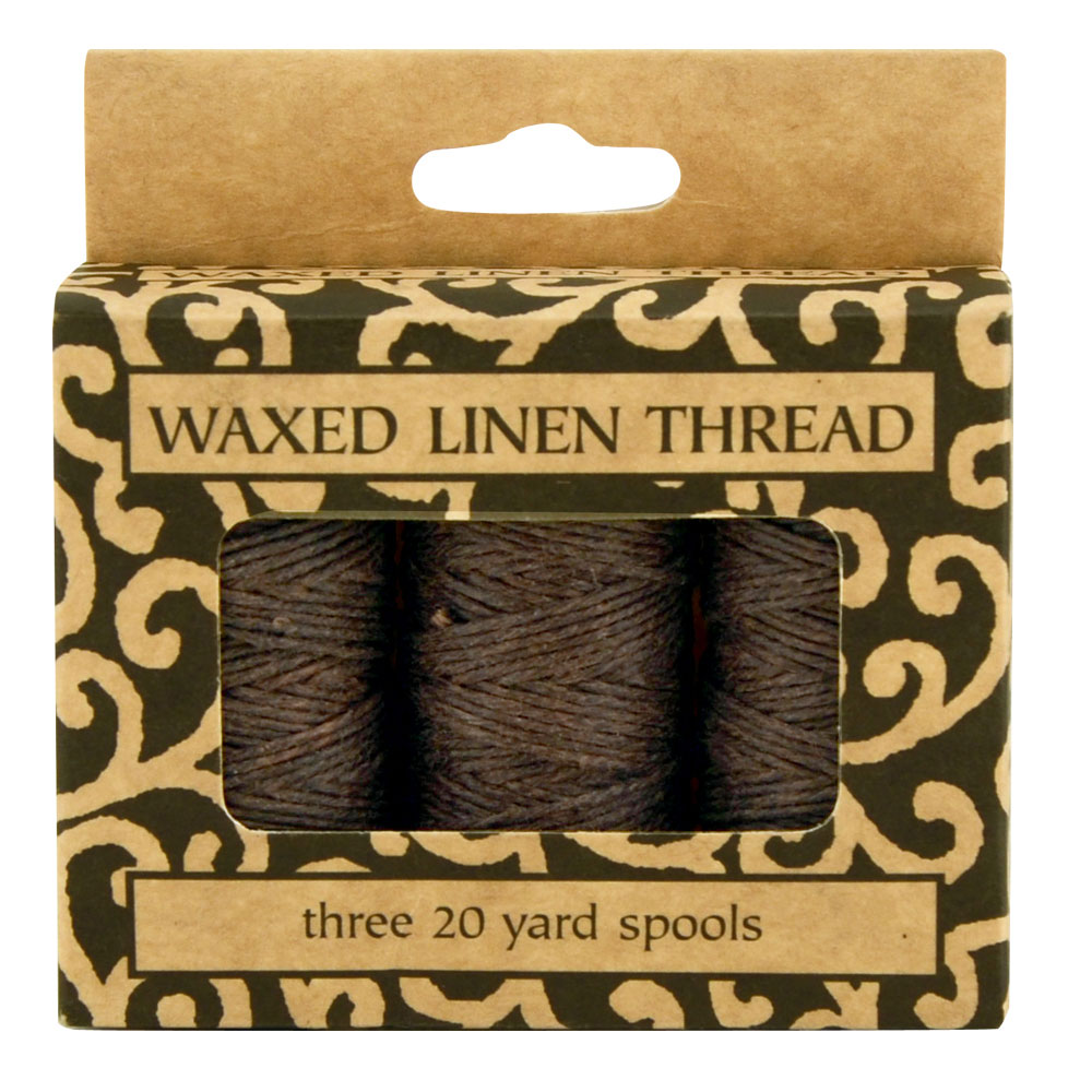 Lineco Waxed Linen Thread 3Pk Brown