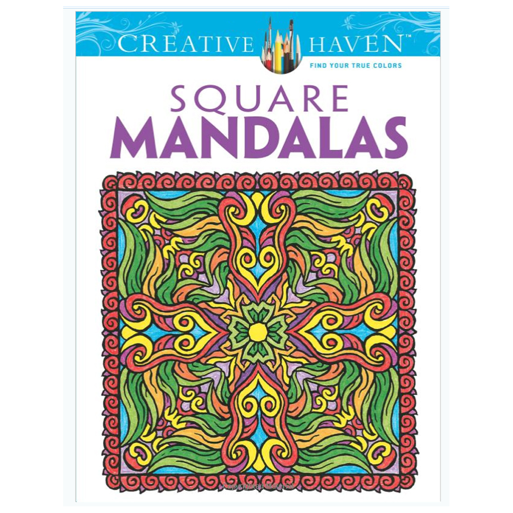 Creative Haven Coloring Book Square Mandalas