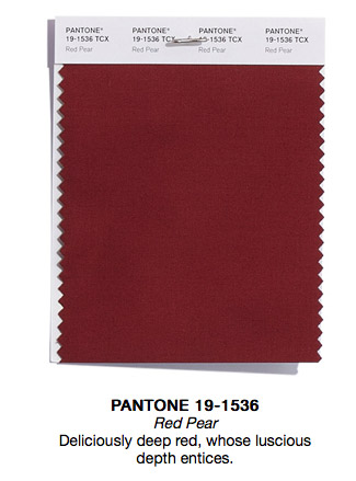 Pantone 19-1536 TCX Red Pear