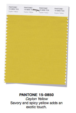 Pantone 15-0850 TCX Ceylon Yellow